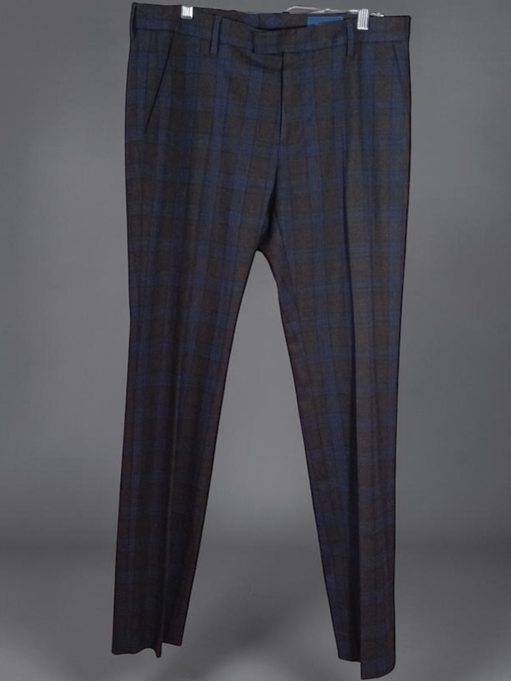Fairlane Men’s Straight Leg Blue Plaid Dress Pants Size 36